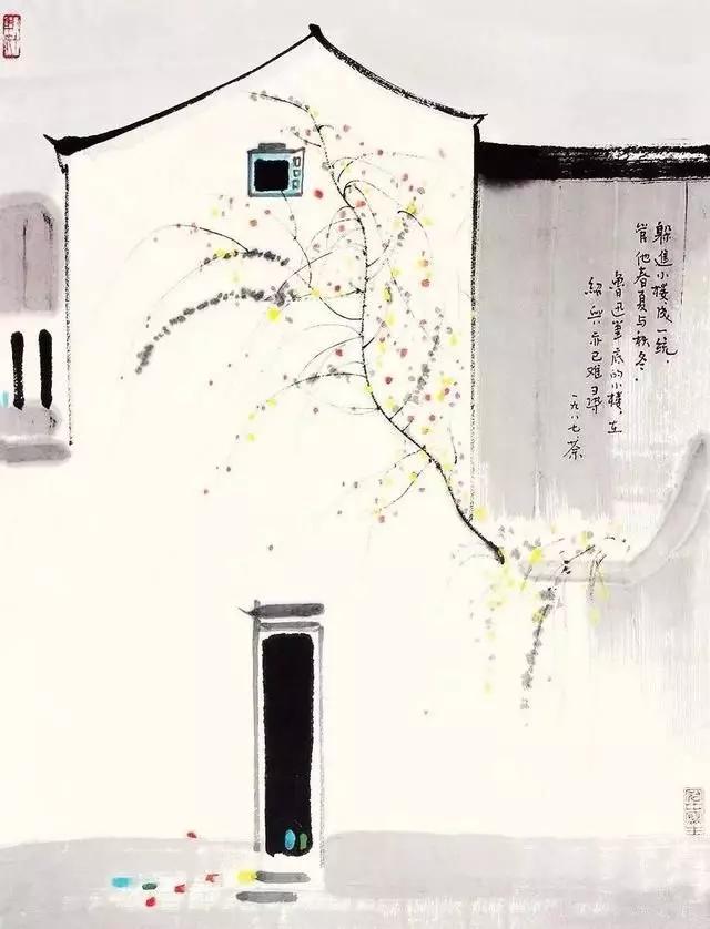 吴冠中江南水乡水墨画，江南水乡吴冠中水墨画（吴冠中笔下的别样江南）