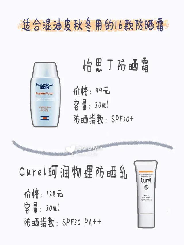 适合干皮的防晒霜排行，干皮/油皮/敏感肌都可用