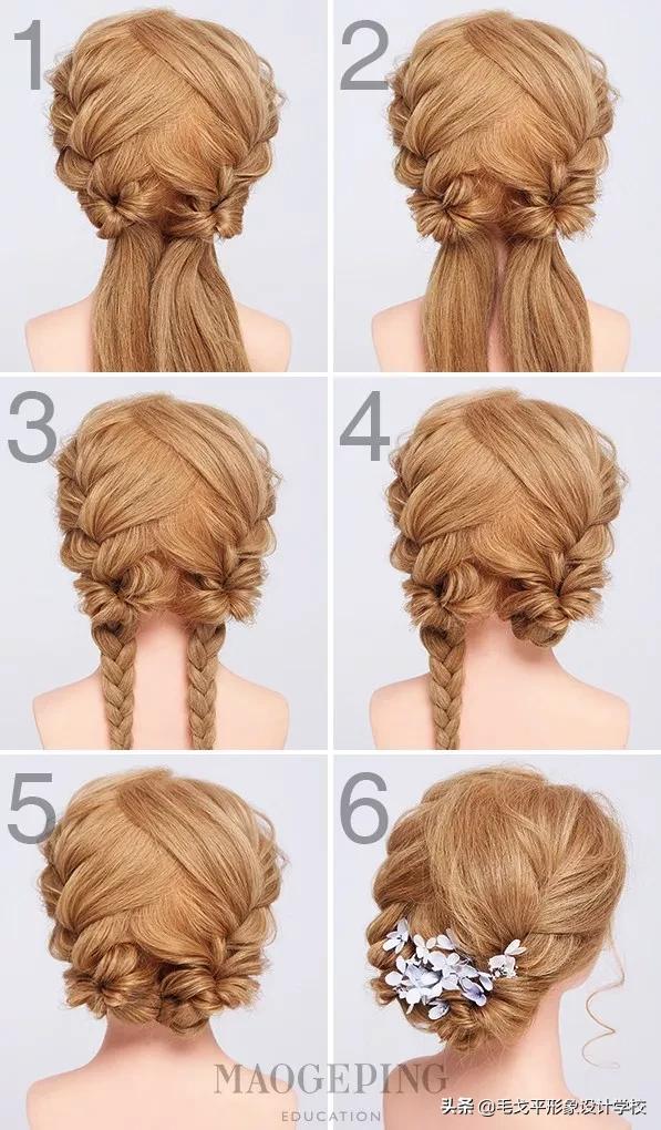 韩式新娘盘发图片，简易韩式新娘盘发（十八款新娘盘发图解教程）