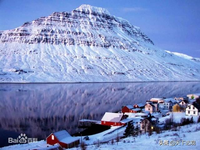 冰岛的地理位置以及邻国，北大西洋中的一个岛国