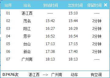 湛江到深圳高铁，湛江高铁车站