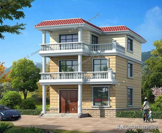 经典别墅设计图纸与效果图大全，拿图纸和建房效果给家人看