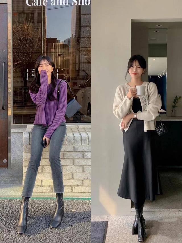 套头长款毛衣怎么搭配才好看，基础款毛衣也吸睛