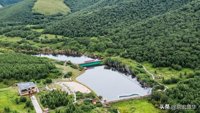 承德坝上草原全景，承德如画美景丰宁坝上草原