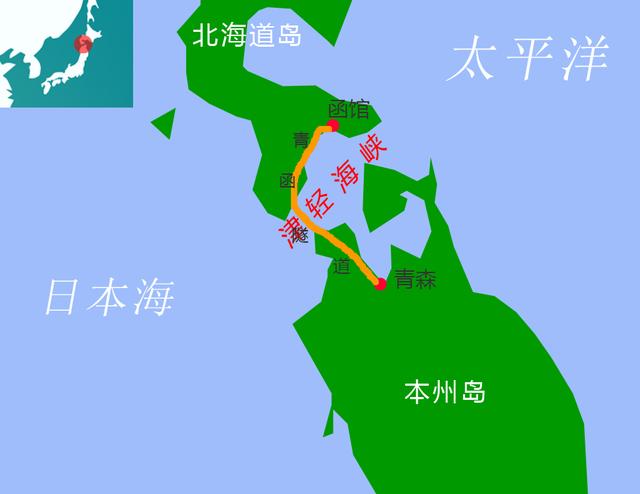 津轻海峡宽度，最窄处仅18公里的津轻海峡