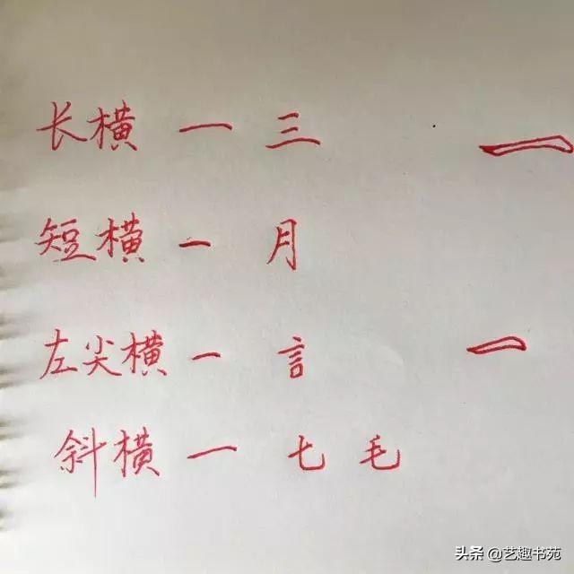 硬笔书法入门练字教程，硬笔书法36个基本笔画图解教程
