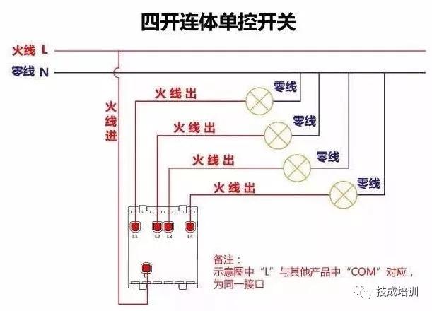 回路开关接线图，断路器接触器控制回路线路图（电工必备，电路图与接线图大全）