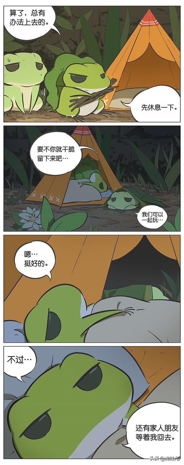 青蛙日常漫画大全，漫画：一只青蛙的午觉