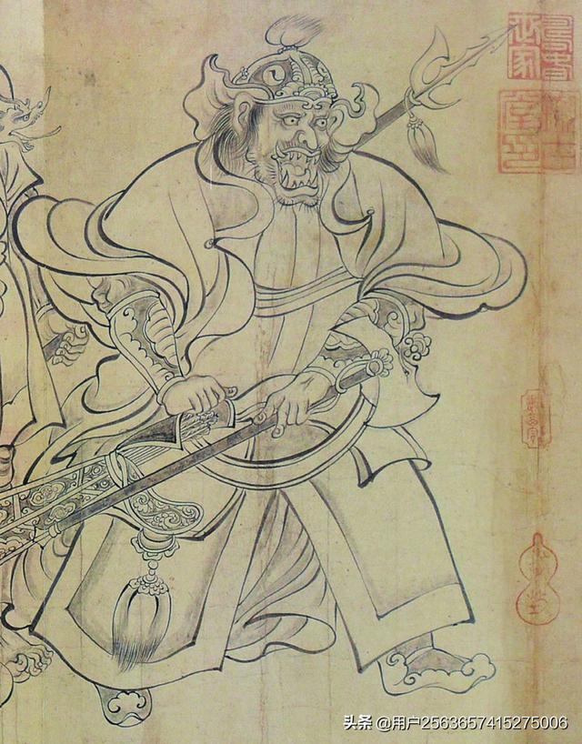 吴道子现存画作，吴道子存世的罕见作品地狱变相图送子天王图