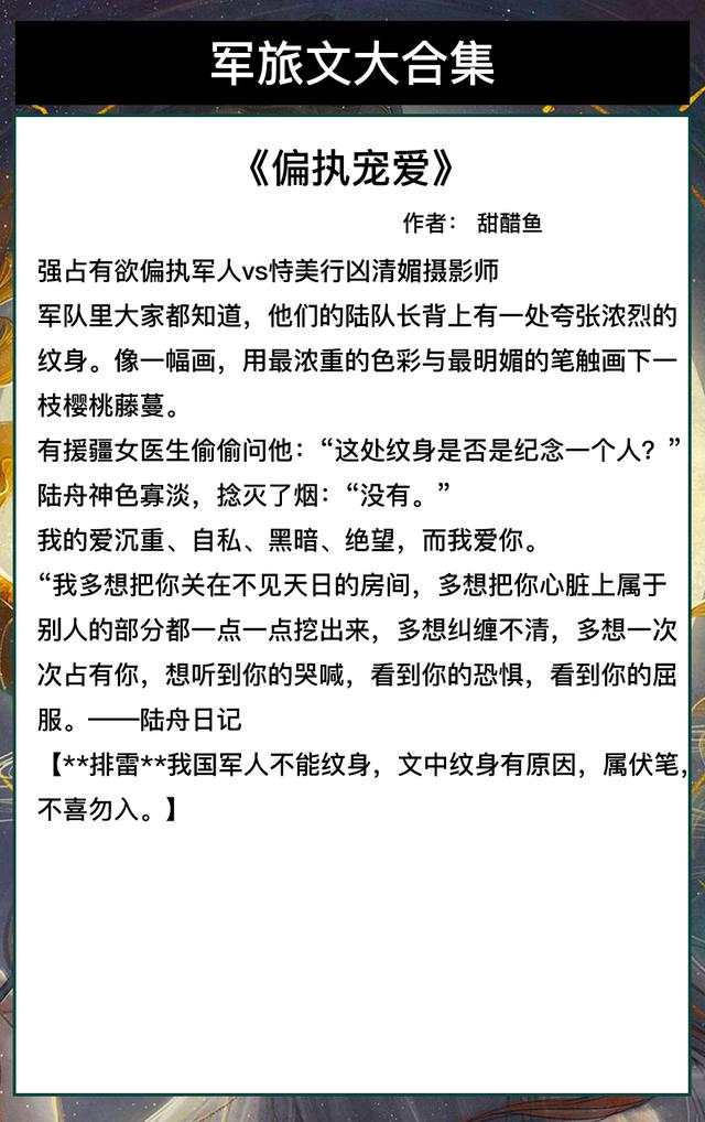 最新军旅警察甜文小说，3本高干军旅文：男主痞帅军人