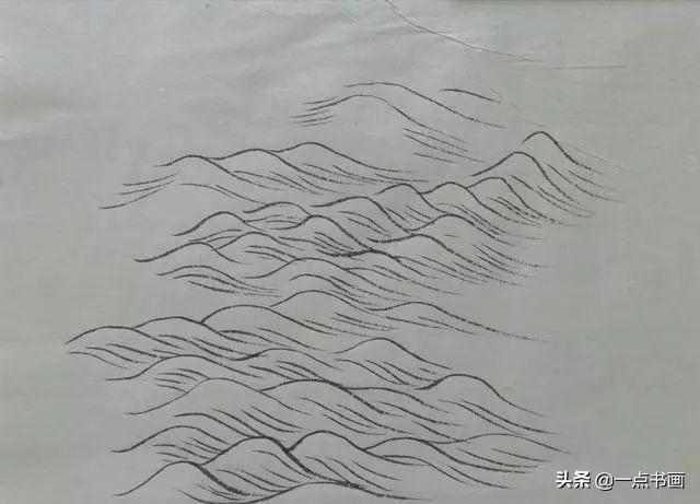 山水画教程画法步骤，山水画入门水的五种画法