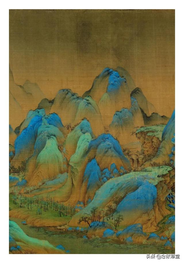 王希孟千里江山图，千里江山图王希孟的传世名作（王希孟《千里江山图》）