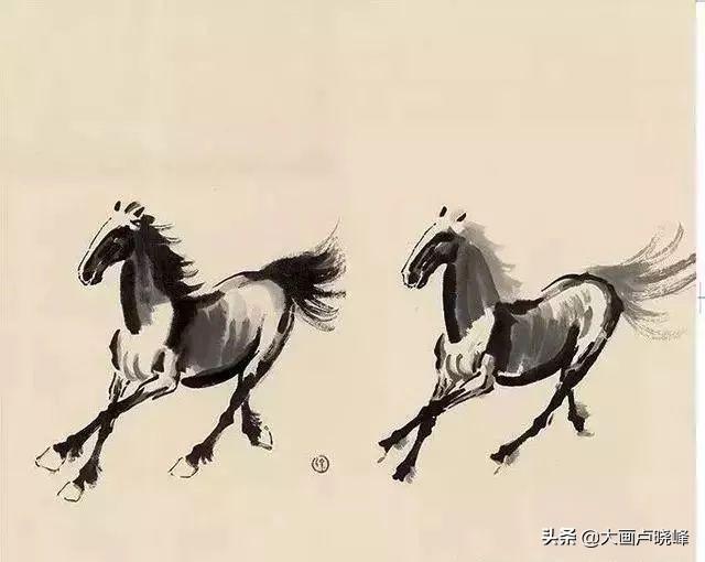 徐悲鸿画的马教程，看了徐悲鸿先生画马图解