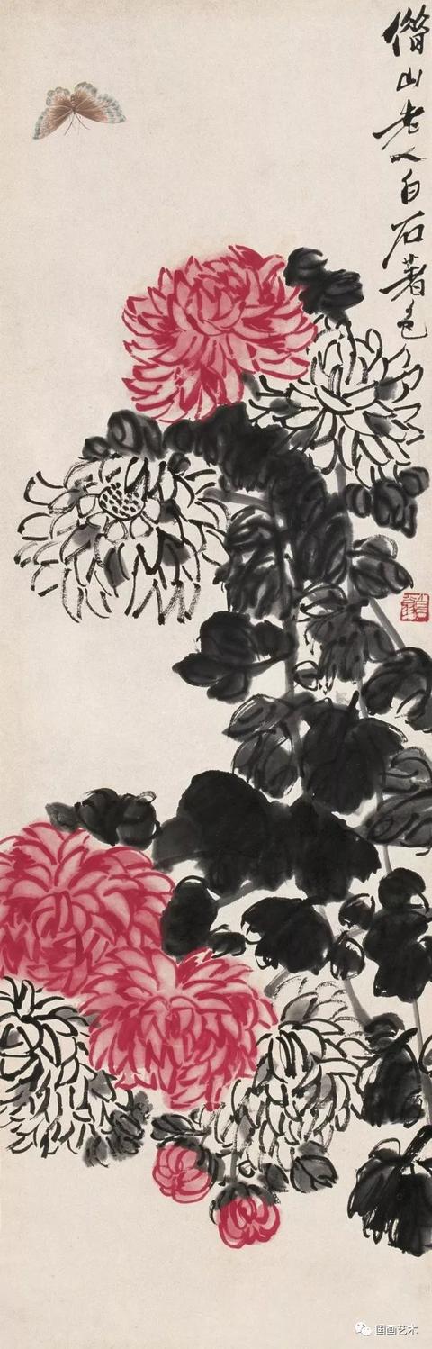 齐白石琉璃画梅兰竹菊，东篱佳色齐白石