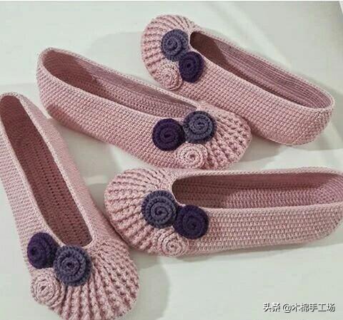 钩鞋子教程从头到尾纯色，像我这样手工钩编一双