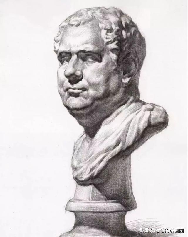 素描石膏头像4个阶段，常见石膏素描头像