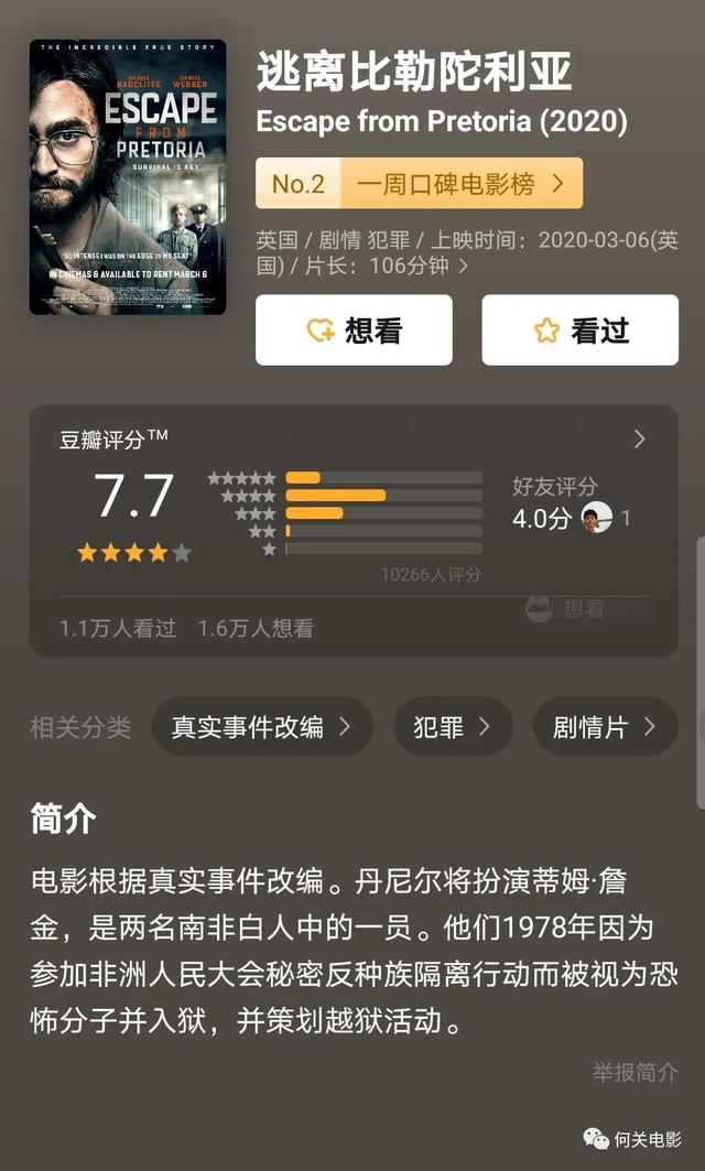 豆瓣评分电影榜单，100部豆瓣评分最高的电影