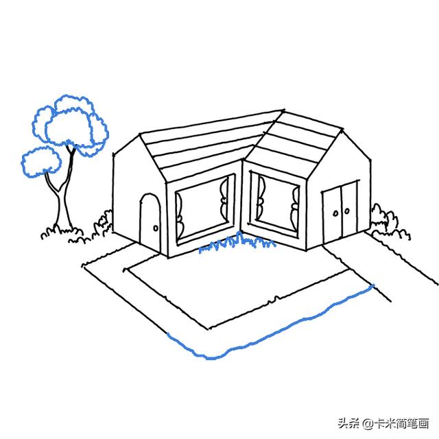 儿童画房子漂亮又简单画法，儿童画房子简图