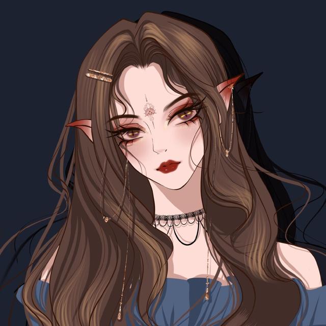 森系女生头像手绘，暗黑系手绘女生头像喜欢这种酷酷的暗黑风格（一看就哇塞的女生头像森系手绘）