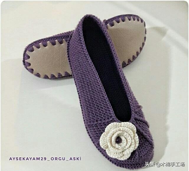 钩鞋子教程从头到尾纯色，像我这样手工钩编一双