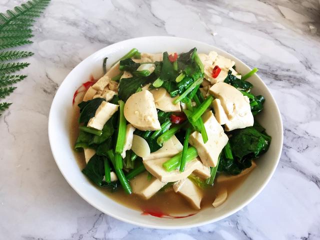菠菜的17种家常做法，1块5的豆腐4毛的菠菜