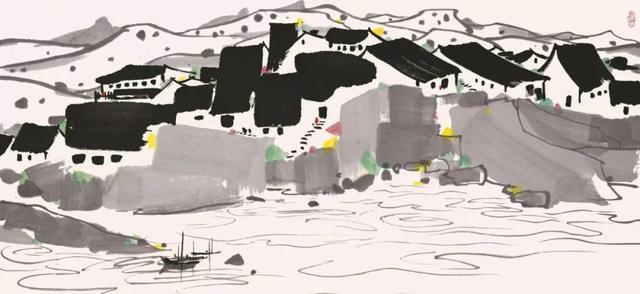 吴冠中江南水乡水墨画，江南水乡吴冠中水墨画（吴冠中笔下的别样江南）
