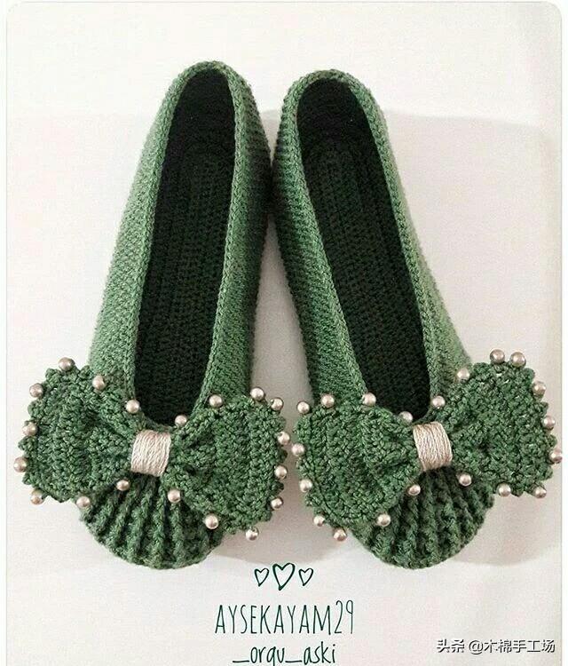 钩鞋子教程从头到尾纯色，像我这样手工钩编一双