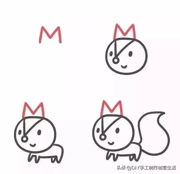 数字动物简笔画，数字小动物简笔画简单又漂亮（用数字1到6画各种小动物）