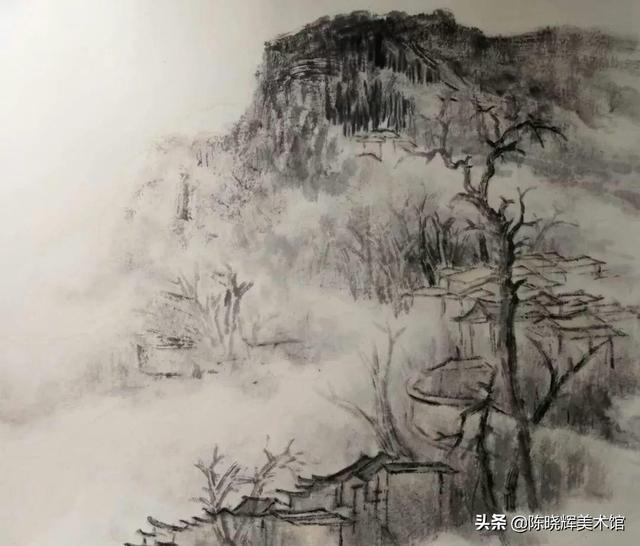山水画作画构图的步骤顺序，青绿山水的构图程序