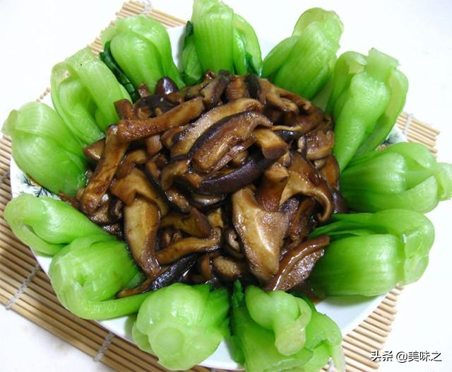 香菇油菜的做法最正宗的做法，高颜值的香菇油菜16种做法