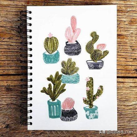 如何画最简单的手帐，00多种手帐简笔画