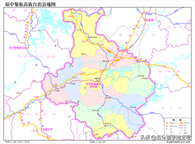 海南地图高清版大图，海南省十八个市县的地图（《中国各省份高清版大图》组图）