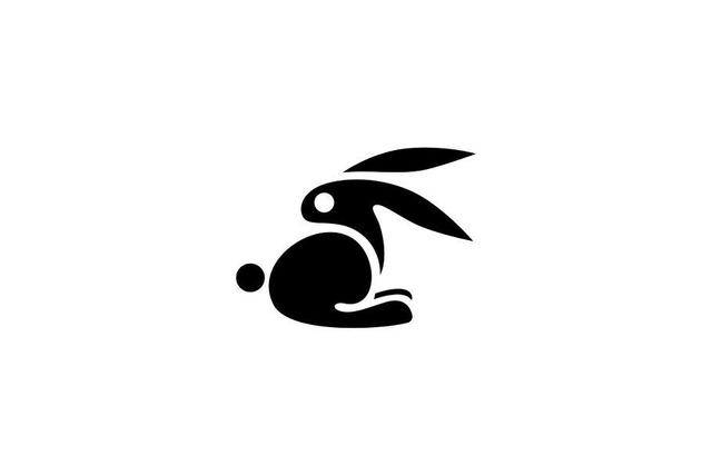 关于兔子元素logo图形设计，一组灵动的兔子元素标志设计