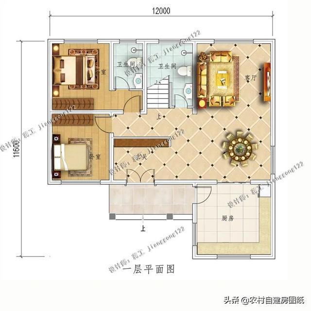 农村五款二层小别墅，我从1000套图纸里