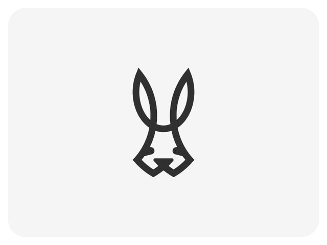 关于兔子元素logo图形设计，一组灵动的兔子元素标志设计