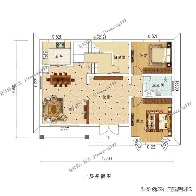 农村五款二层小别墅，我从1000套图纸里