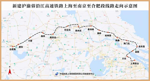 北沿江高铁崇明最新图，探讨北沿江高铁的路线