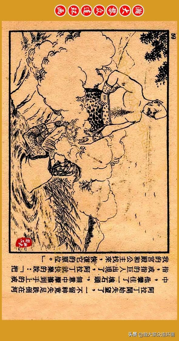 一千零一夜童话故事连环画，港版经典天方夜谭故事连环画阿拉丁神灯一千零一夜