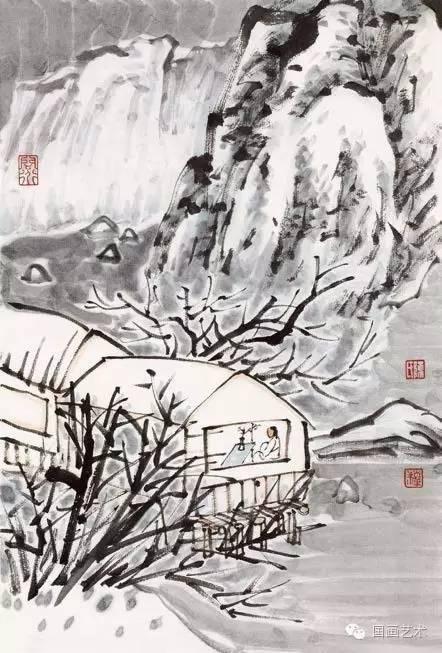 二十种山水画技法，图文示范山水画设色技法