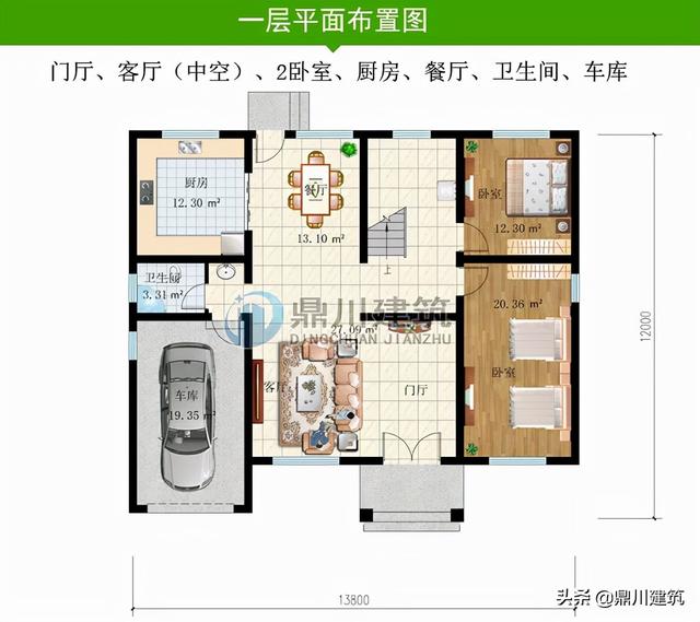两层复式别墅效果图带院子，4套二层复式别墅