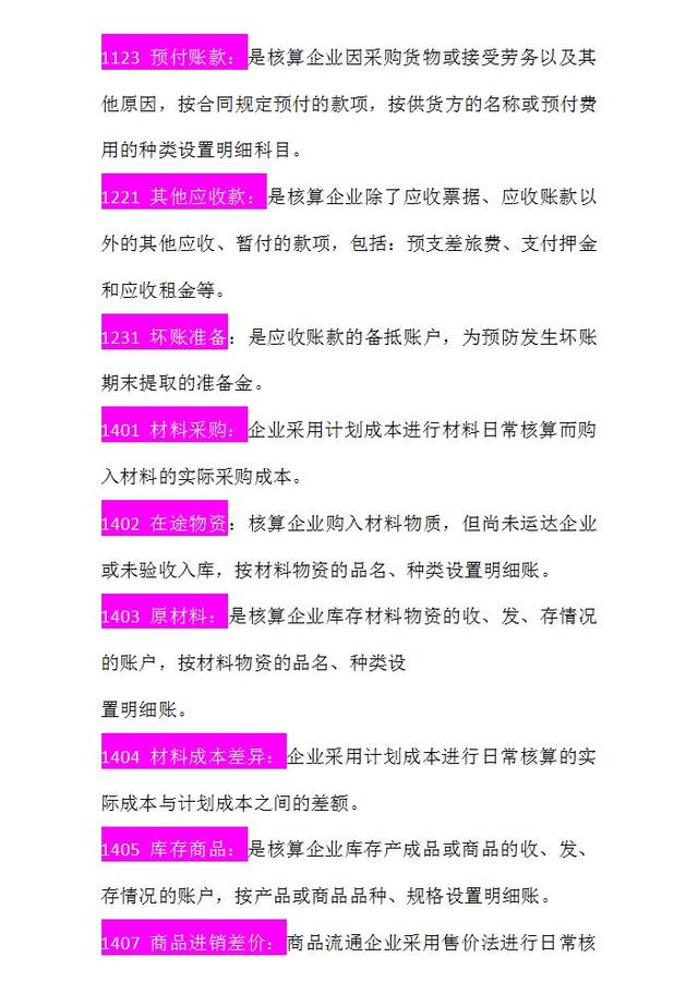 会计科目分类大全，会计科目分类及对照表（2021年最新179个会计科目表）