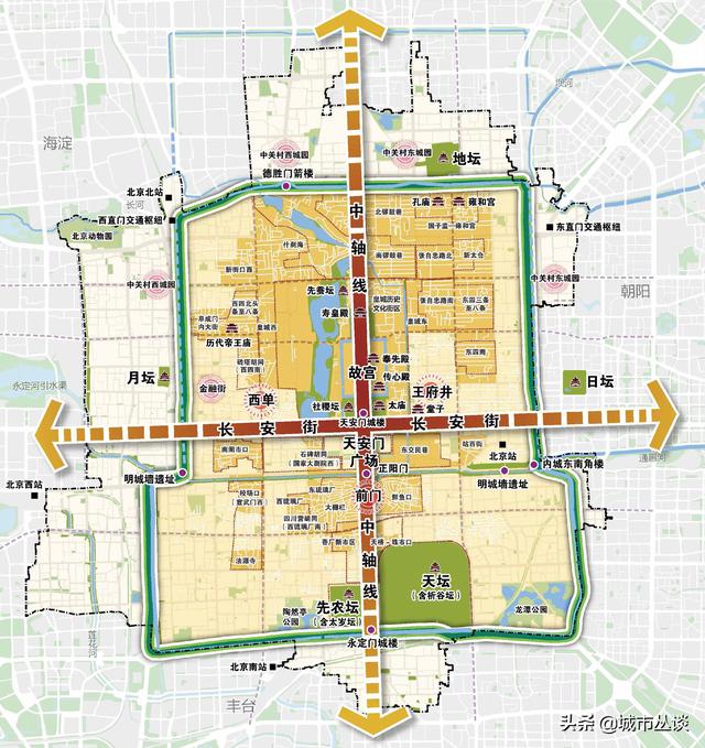 北京市城市规划图高清版，北京城六区城市规划图简评