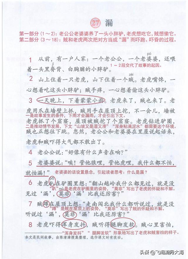 三年级下册语文27课课堂笔记，三年级下册语文27课练习题（三年级下语文电子课本注释）