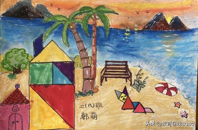 七巧板创意画作品图片，七巧板拼图画创意画 四年级（巧妙构思——临沂河东工业园实验学校七巧板社团成果展示）