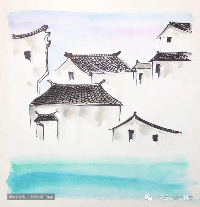 儿童创意画油菜花，儿童创意美术-江南春景油菜花