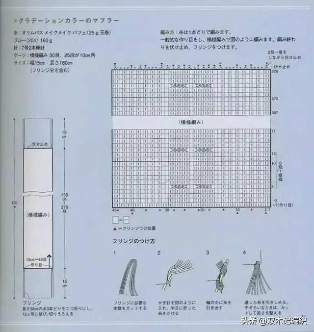 棒针编织围巾简单的方法，冬季用粗粗的棒针编织围巾和帽子