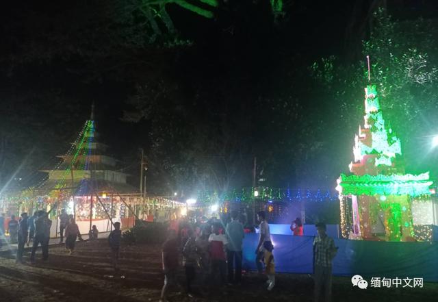 缅甸点灯节完整，实拍缅甸点灯节盛况