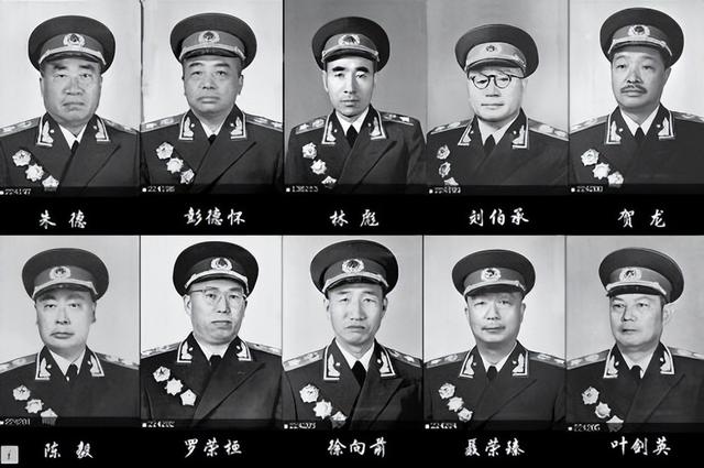 共和国十大元帅，开国元勋10大元帅（在不同的战争时期）