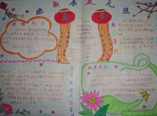 关于元旦的手抄报，元旦节的手抄报大全漂亮（元旦佳节手抄报模板简单）