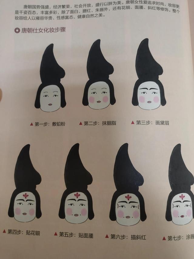 唐代仕女化妆步骤，唐朝仕女妆容图解